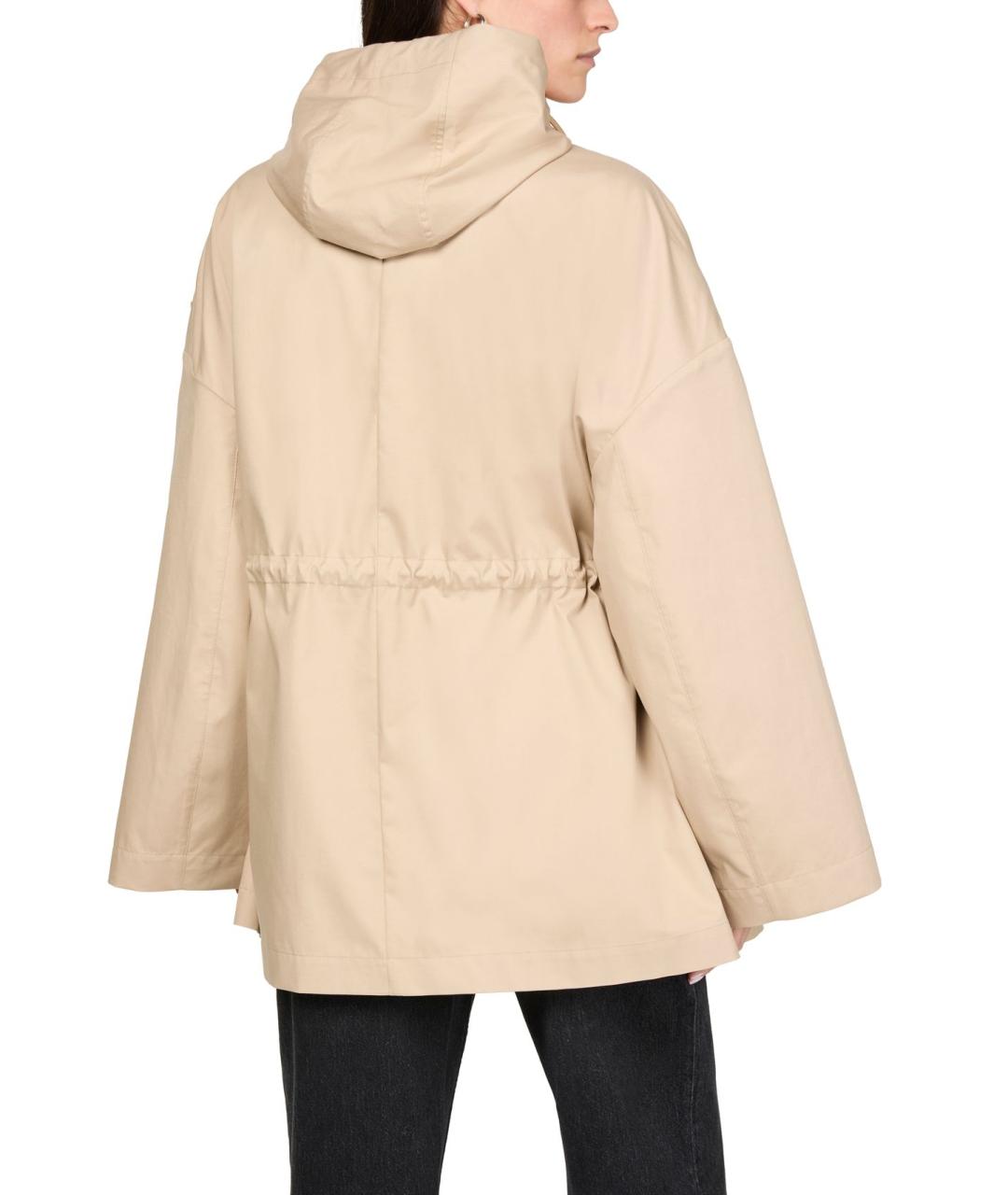 MONCLER Бежевая хлопко-эластановая парка, фото 4