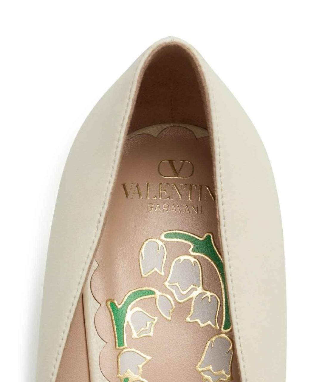 VALENTINO Белые кожаные туфли, фото 3