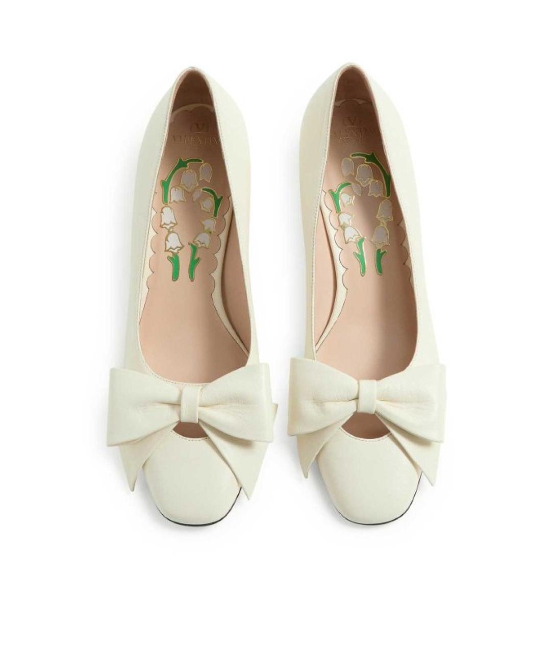 VALENTINO Белые кожаные туфли, фото 4