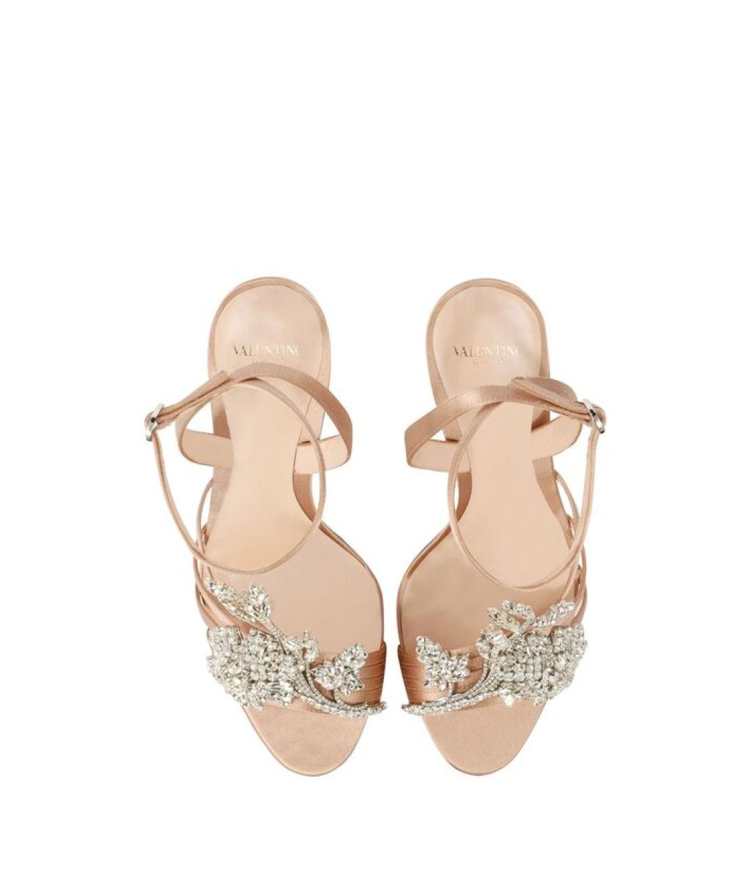VALENTINO Розовые кожаные босоножки, фото 5