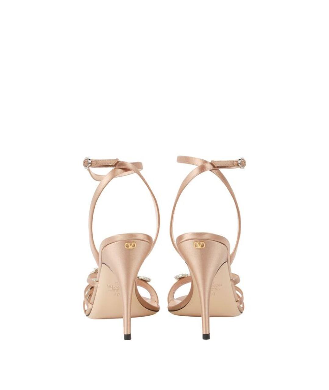 VALENTINO Розовые кожаные босоножки, фото 4