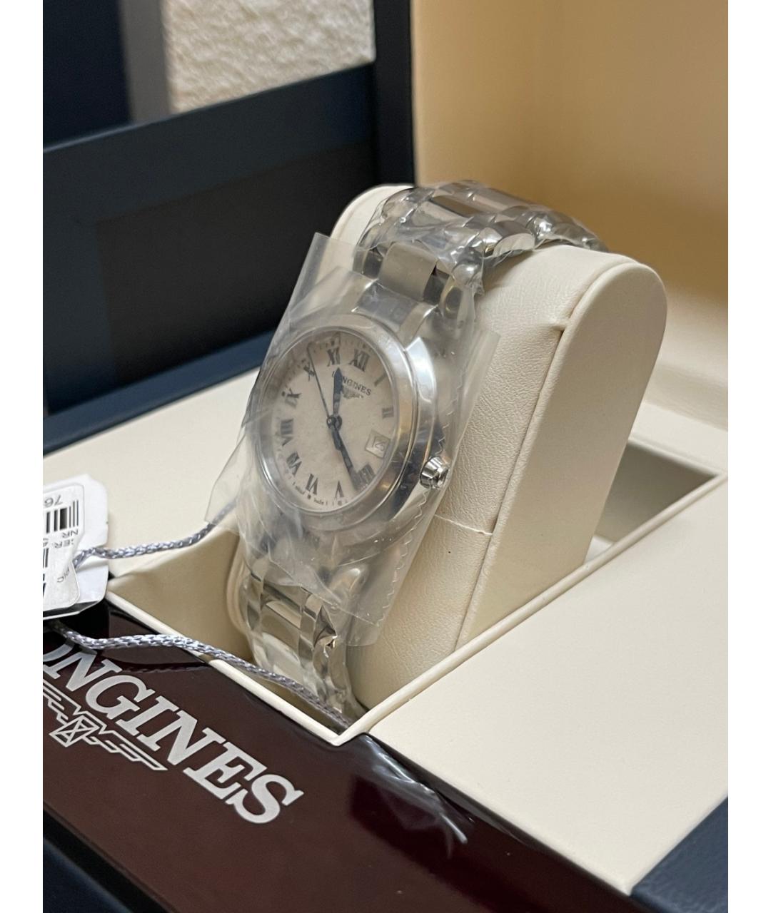 LONGINES Белые металлические часы, фото 5