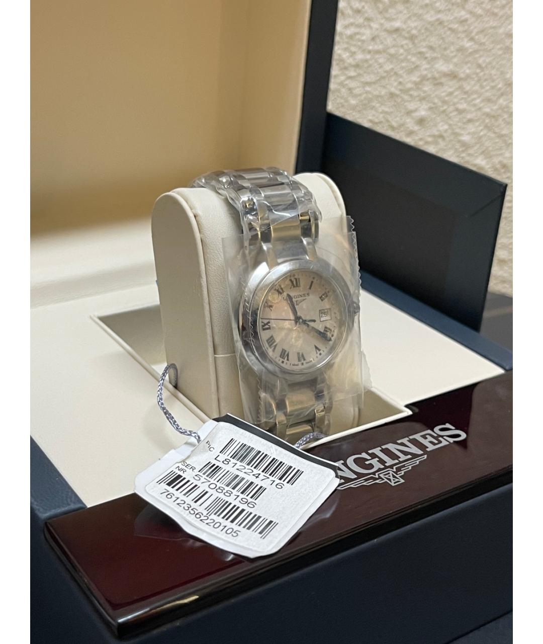 LONGINES Белые металлические часы, фото 6