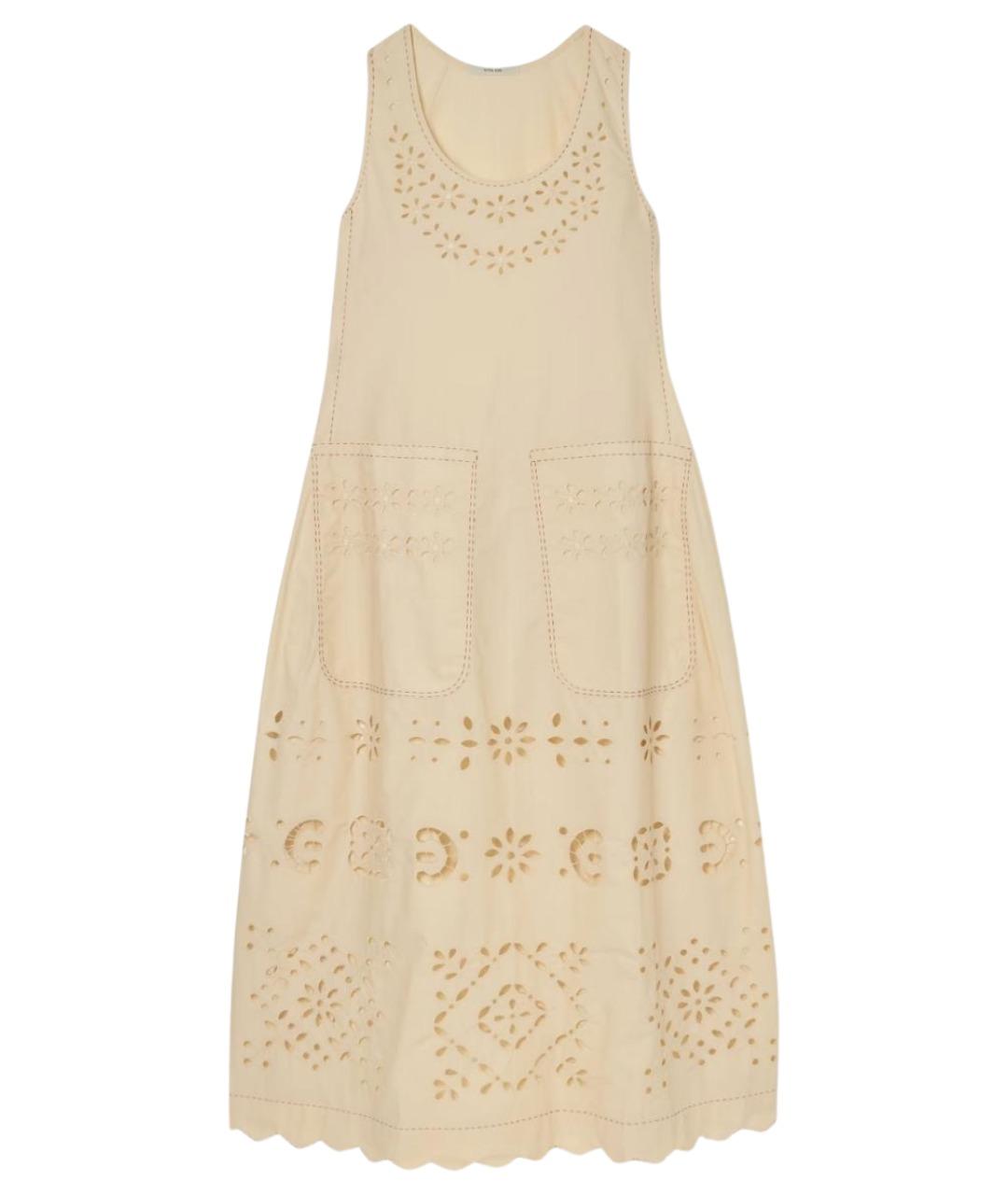 VITA KIN Бежевое хлопковое повседневное платье, фото 1