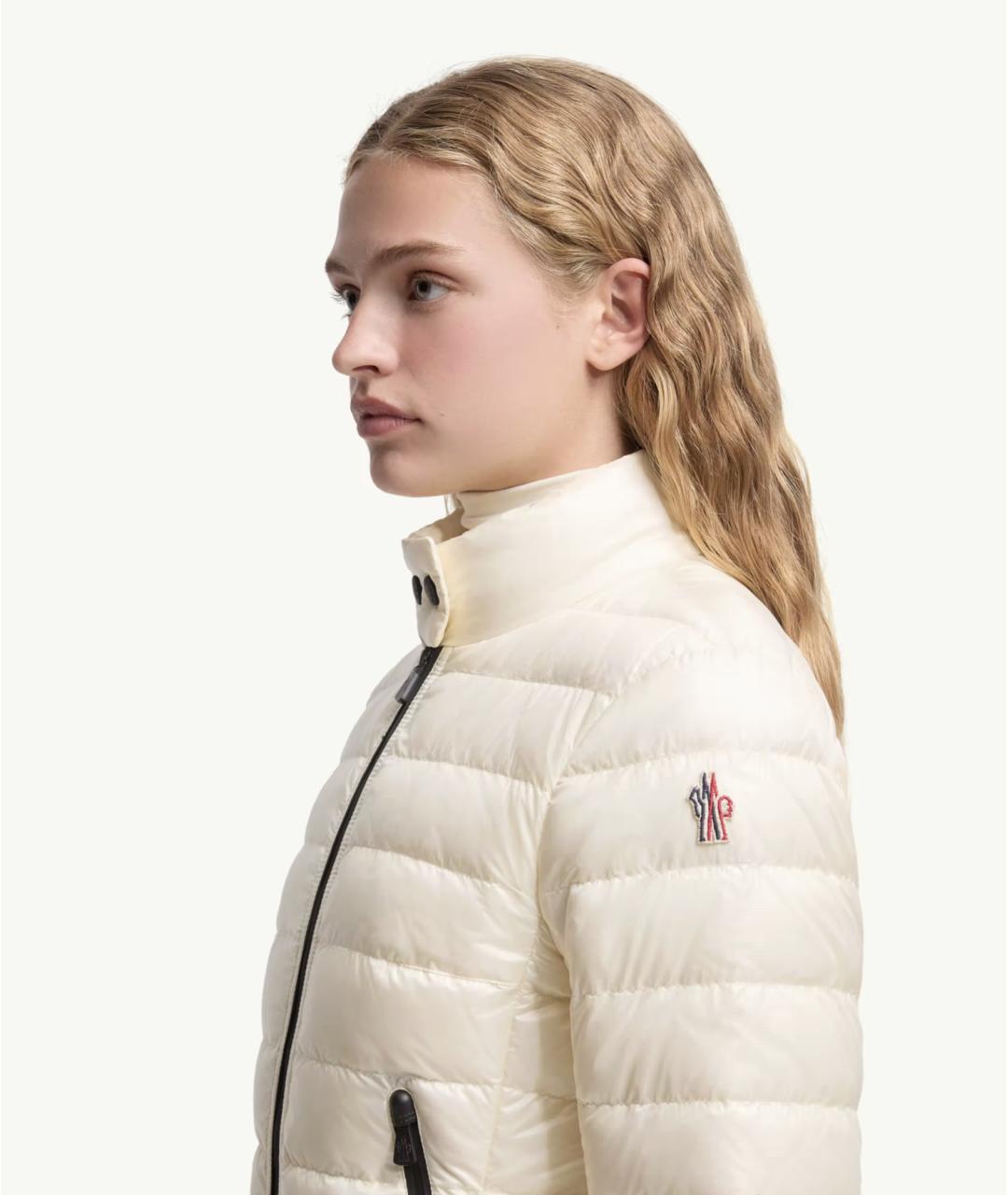 MONCLER GRENOBLE Бежевый полиамидовый пуховик, фото 3