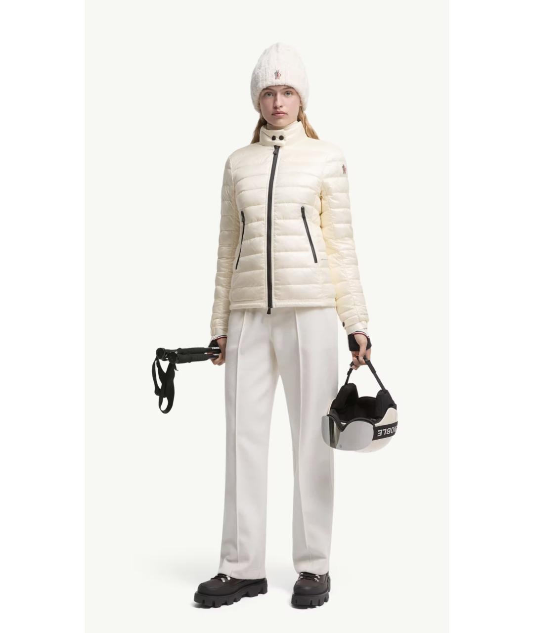 MONCLER GRENOBLE Бежевый полиамидовый пуховик, фото 2