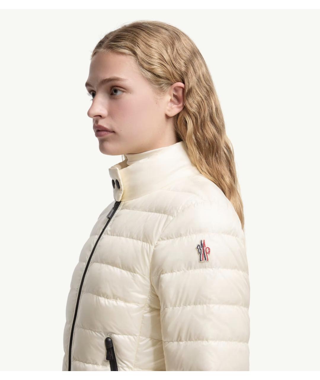 MONCLER GRENOBLE Бежевый полиамидовый пуховик, фото 3