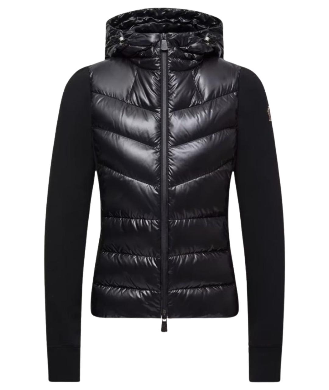 MONCLER Черная полиэстеровая куртка, фото 1