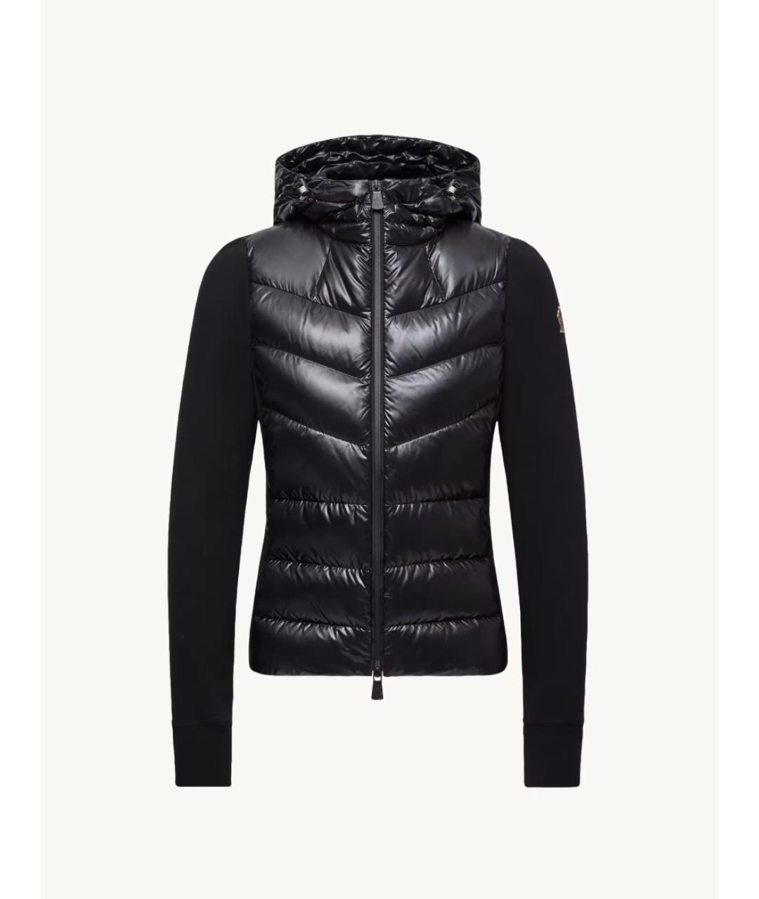 MONCLER Черная полиэстеровая куртка, фото 5