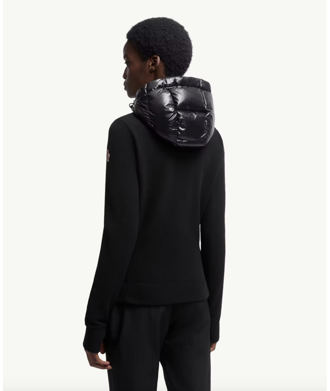 MONCLER Черная полиэстеровая куртка, фото 3