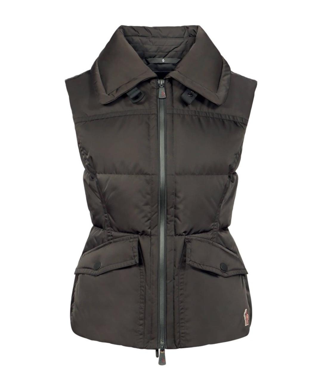 MONCLER Коричневый полиэстеровый жилет, фото 1