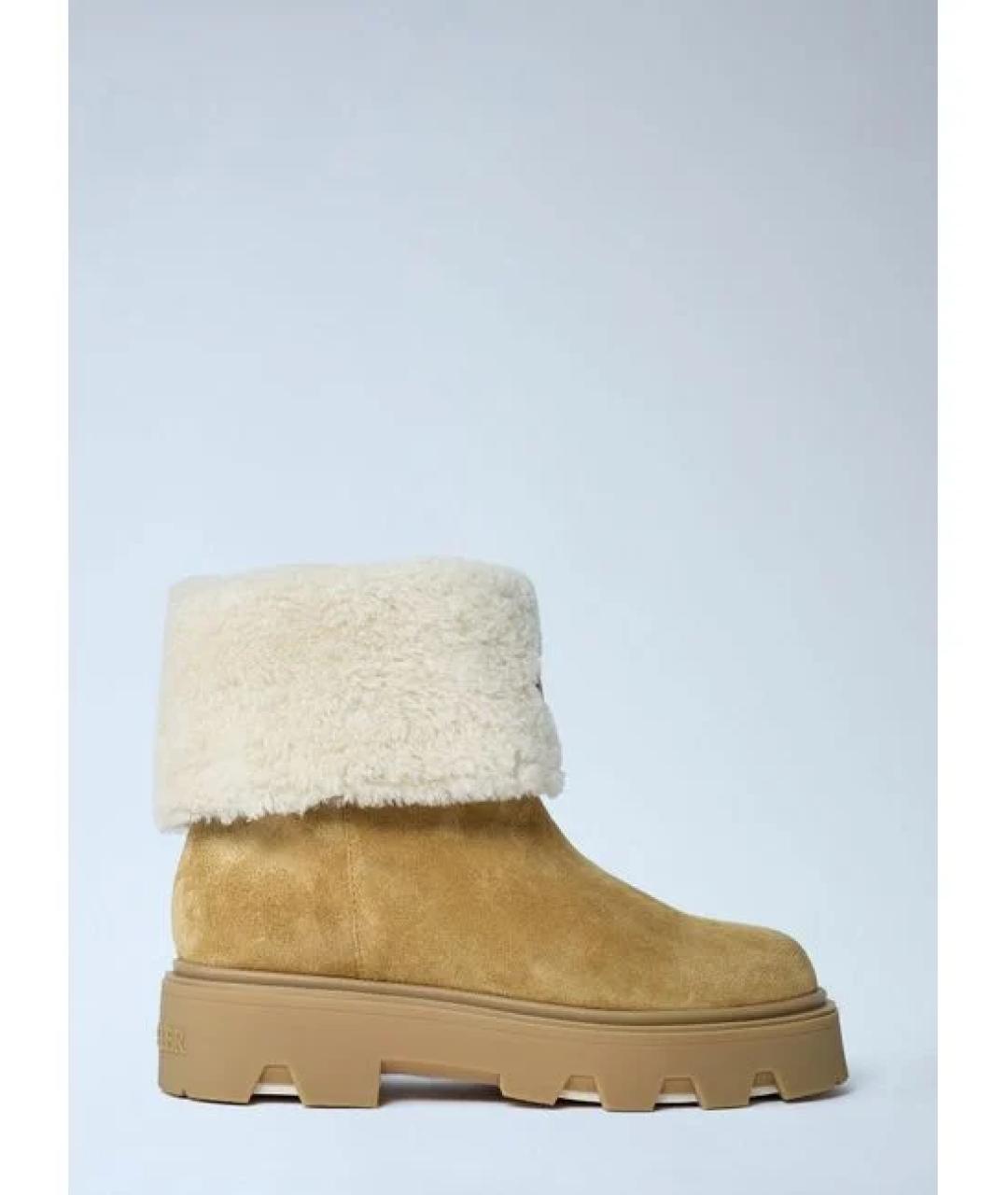 MONCLER Белые замшевые ботинки, фото 2