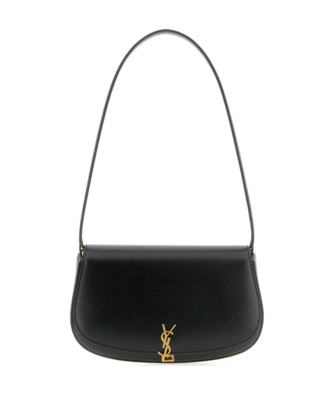 SAINT LAURENT Черная кожаная сумка через плечо, фото 1