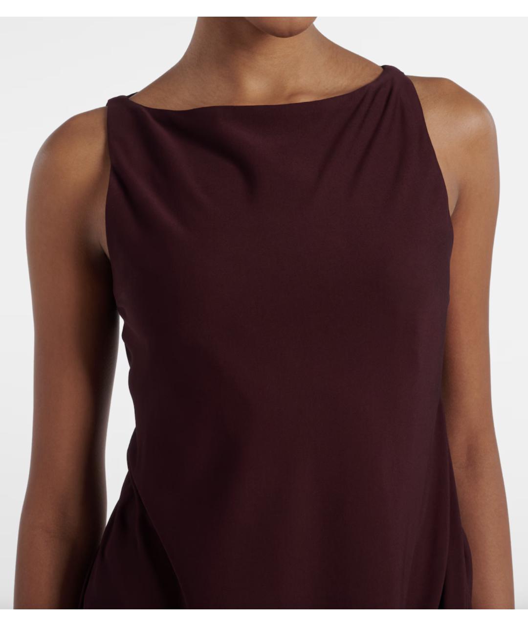LOEWE Бордовое вискозное повседневное платье, фото 3