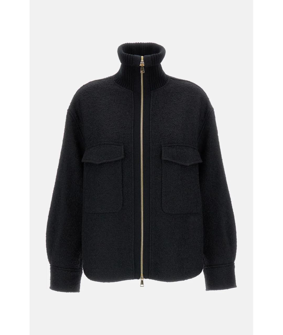 MONCLER Черная шерстяная куртка, фото 4