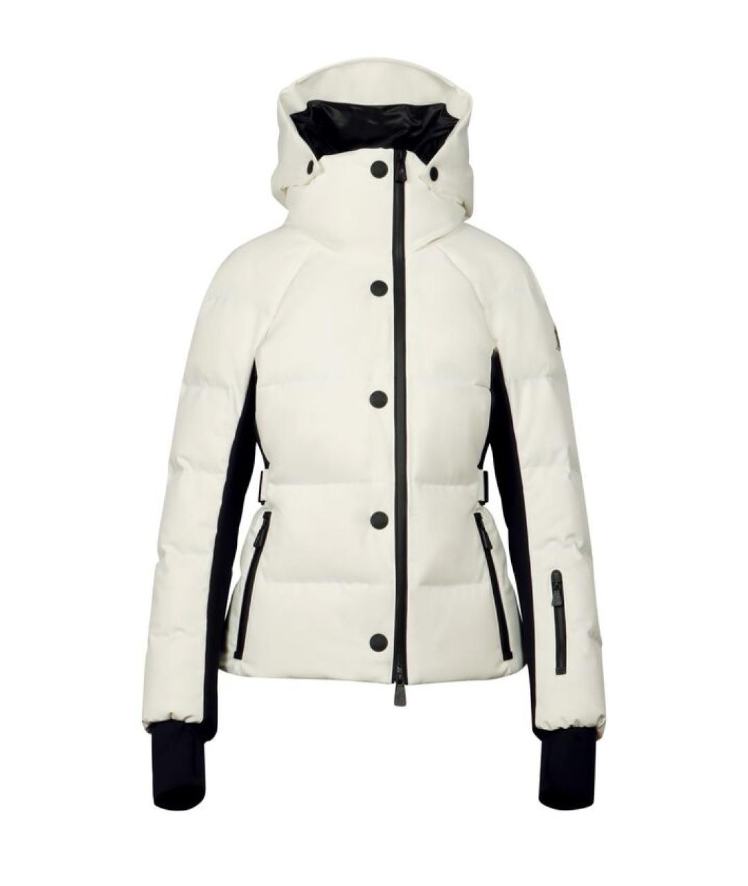 MONCLER Белый полиэстеровый пуховик, фото 1