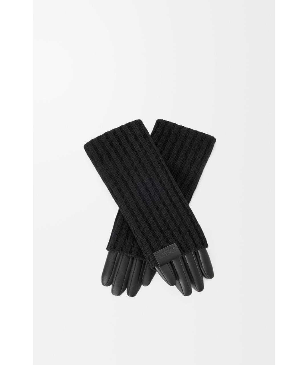 LOEWE Черные кашемировые перчатки, фото 2