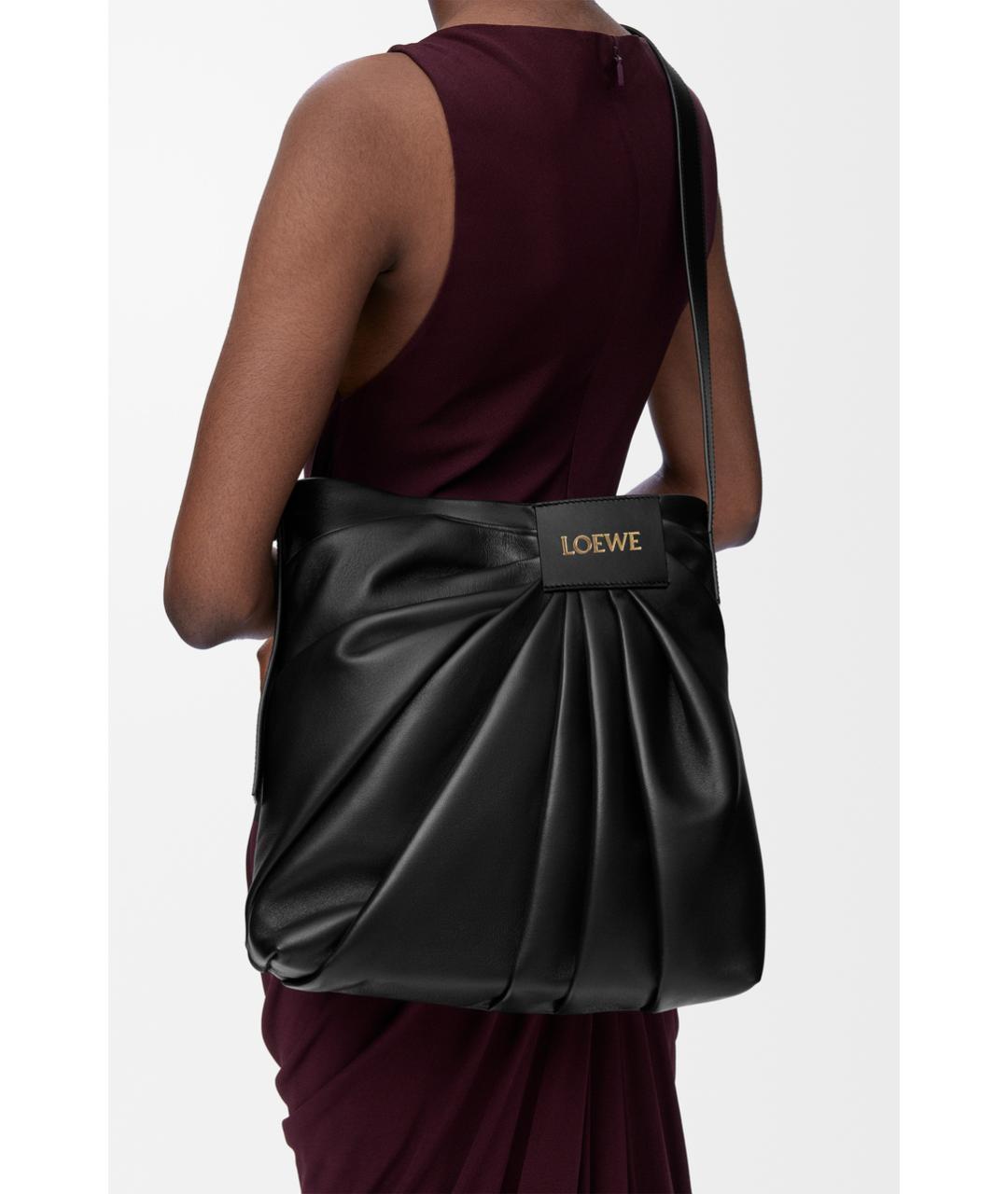 LOEWE Черная кожаная сумка через плечо, фото 2