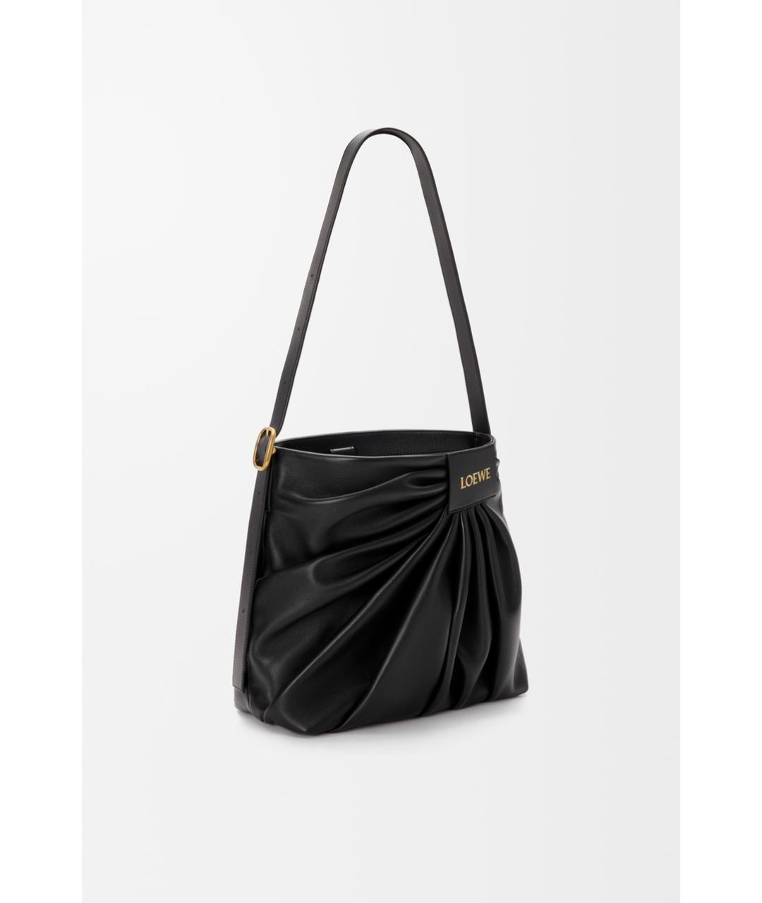 LOEWE Черная кожаная сумка через плечо, фото 4