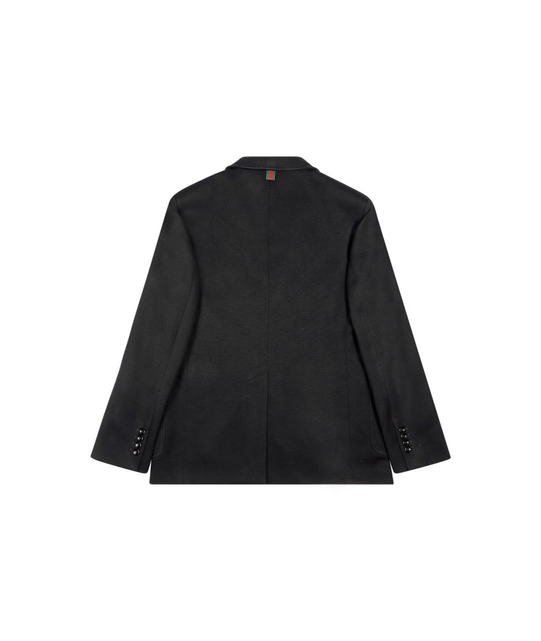 GUCCI Черный хлопковый пиджак, фото 2