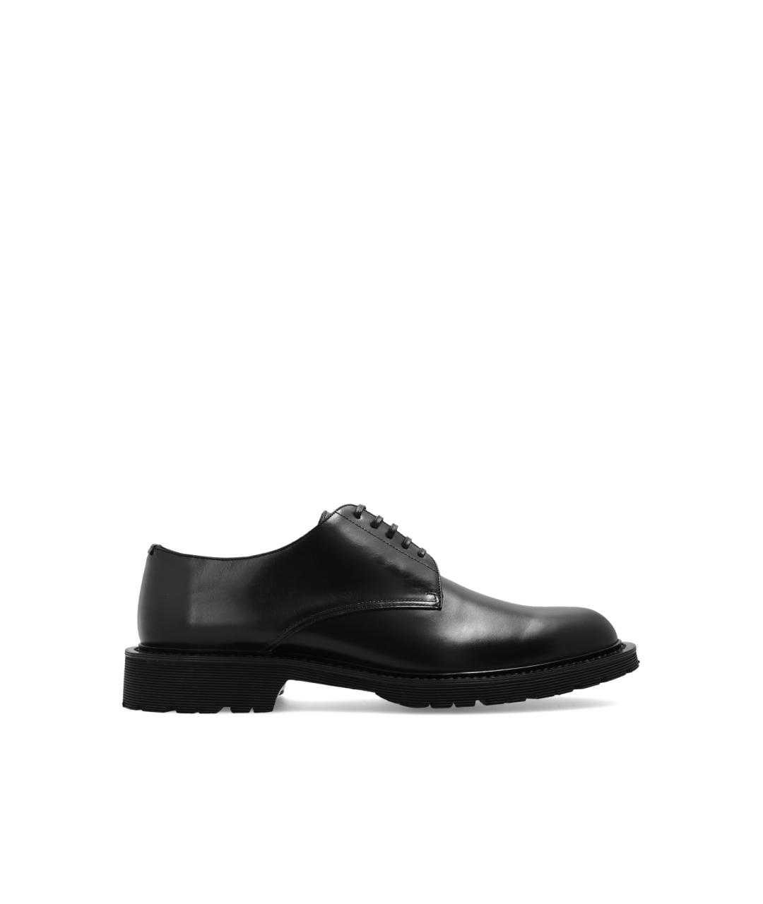SAINT LAURENT Черные кожаные туфли, фото 1