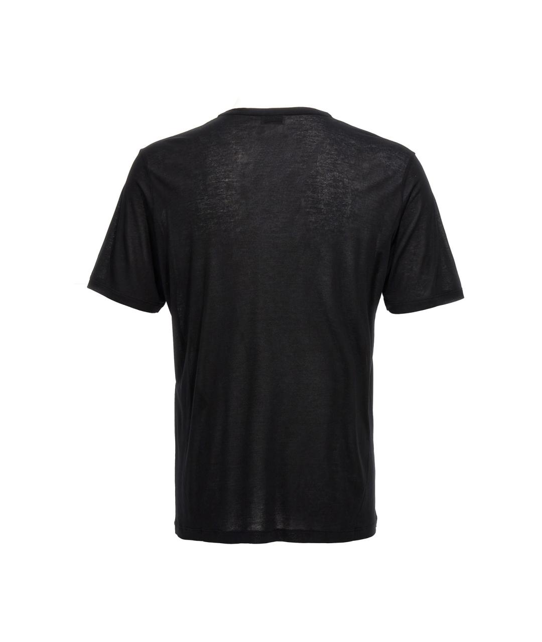 SAINT LAURENT Черная вискозная футболка, фото 3