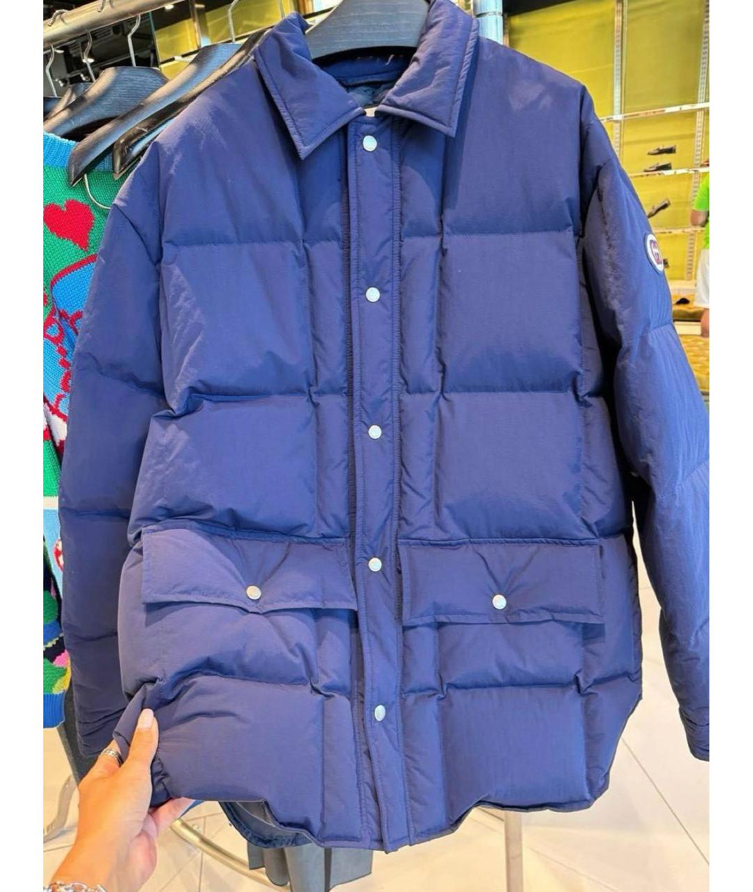 GUCCI Синий полиэстеровый пуховик, фото 5