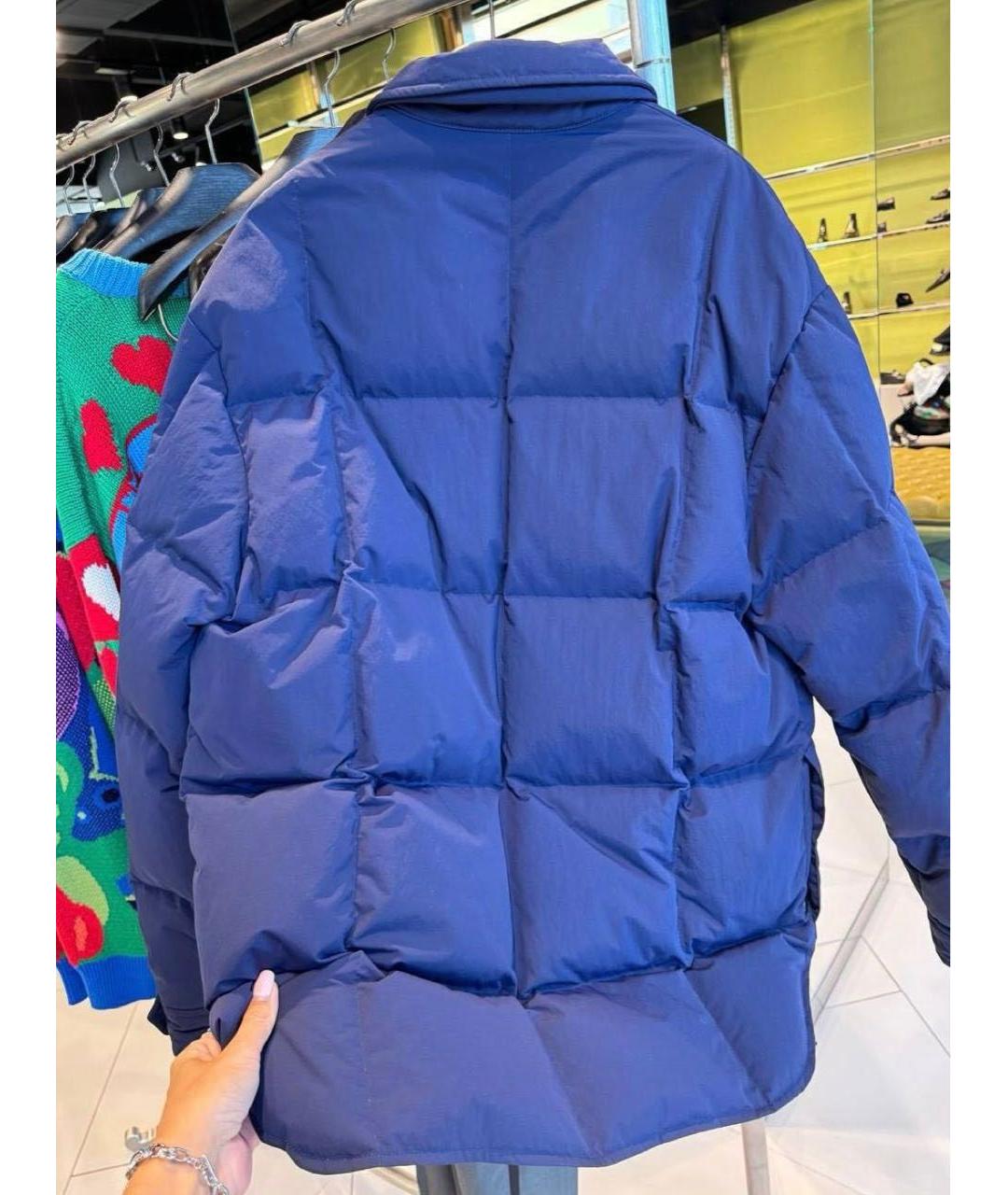GUCCI Синий полиэстеровый пуховик, фото 2