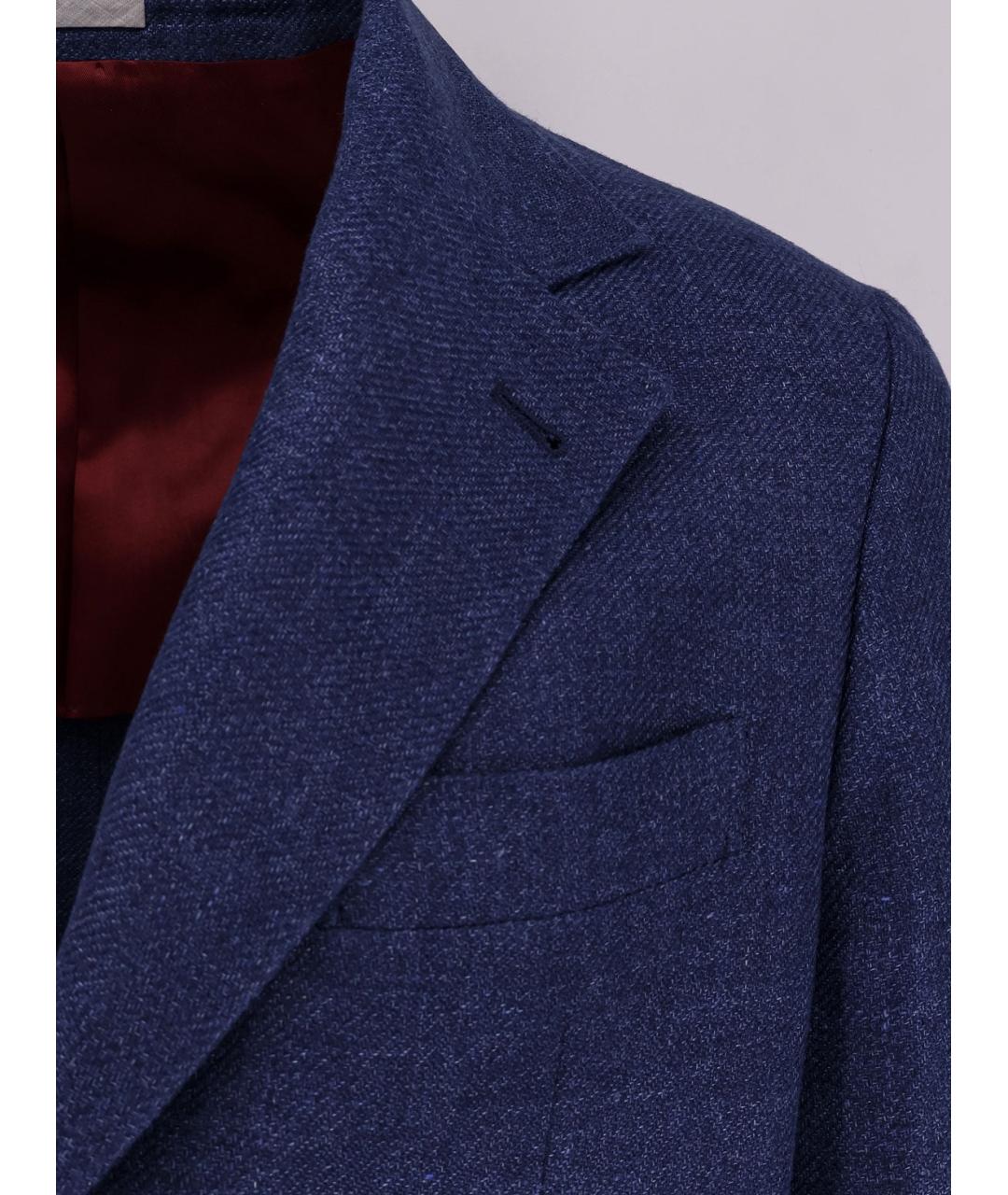 BRUNELLO CUCINELLI Синий льняной пиджак, фото 3