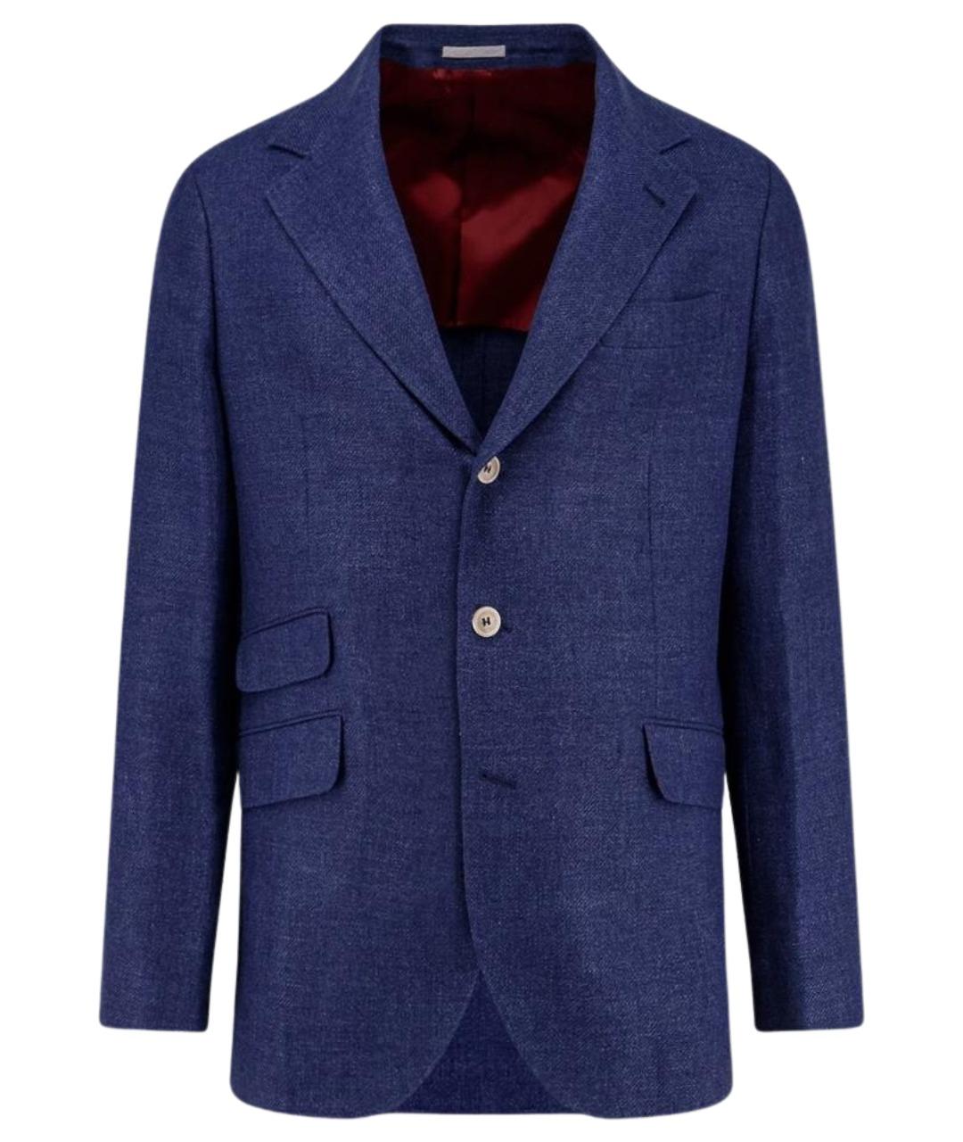BRUNELLO CUCINELLI Синий льняной пиджак, фото 1