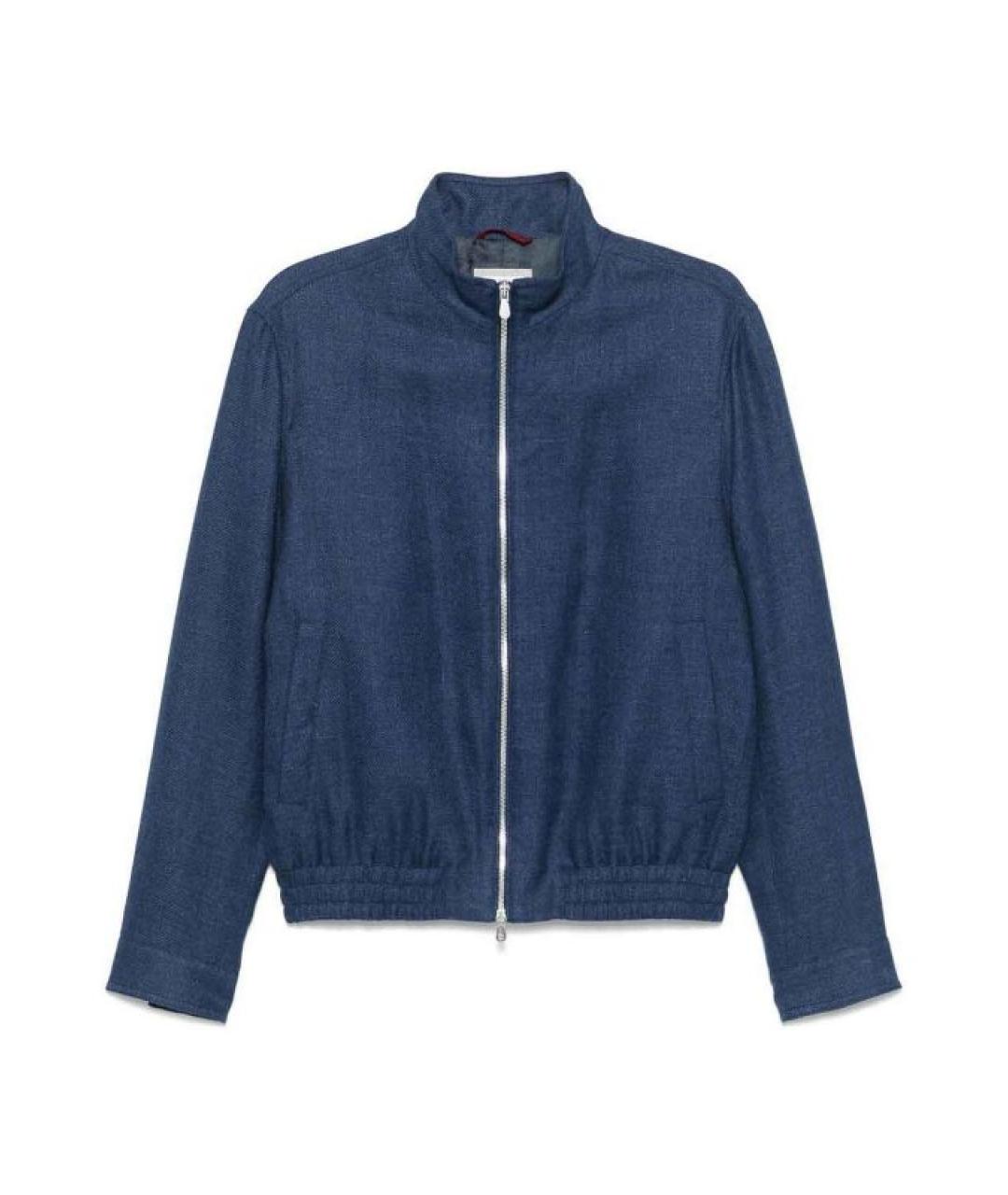 BRUNELLO CUCINELLI Синяя льняная куртка, фото 1