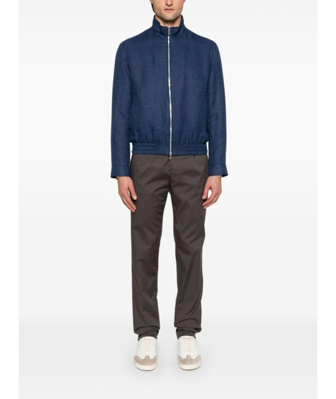 BRUNELLO CUCINELLI Синяя льняная куртка, фото 2