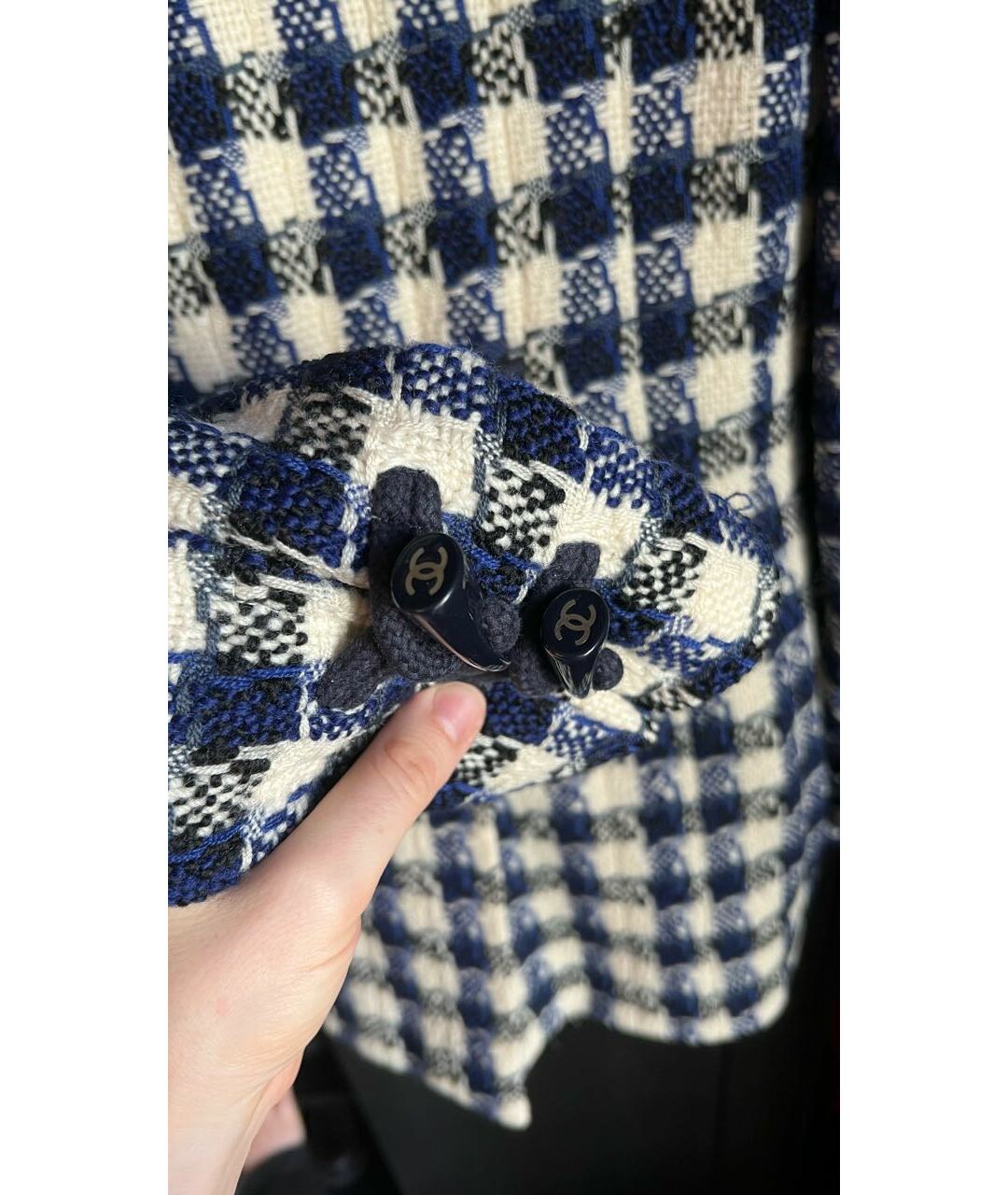 CHANEL PRE-OWNED Синее шерстяное пальто, фото 7