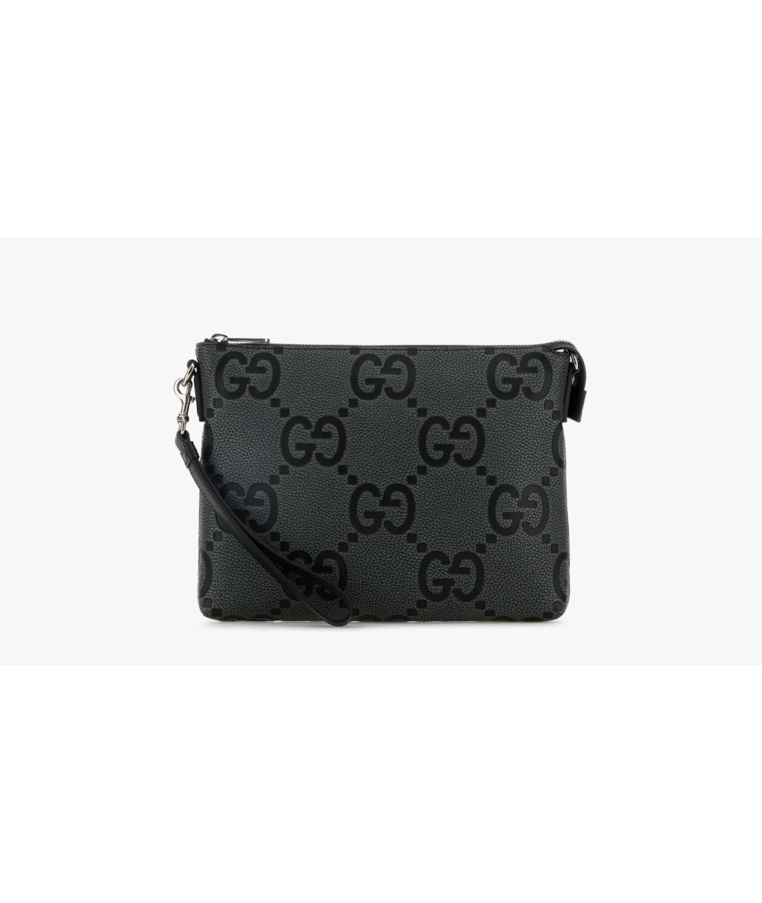 GUCCI Антрацитовая кожаная сумка на плечо, фото 5