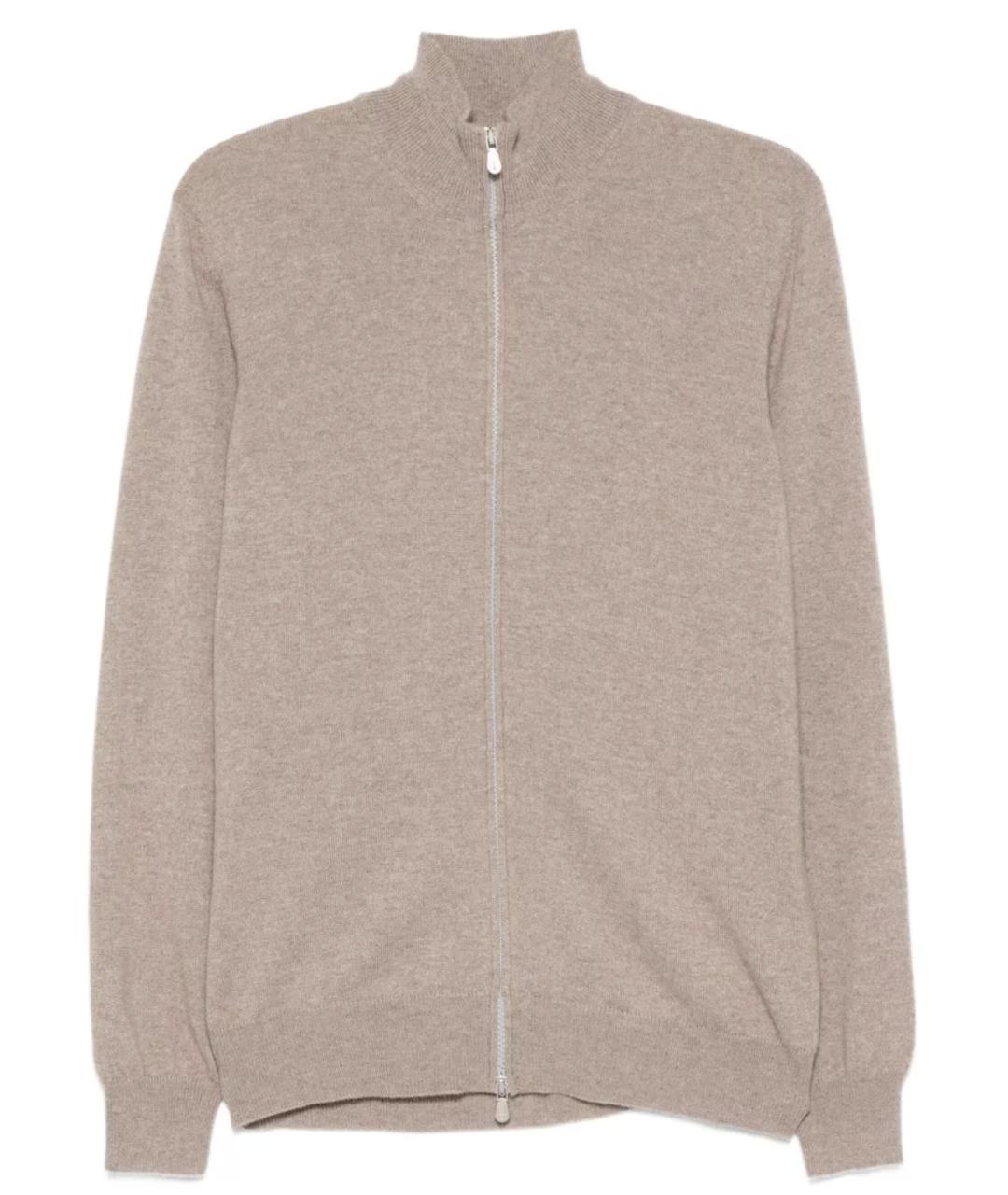 BRUNELLO CUCINELLI Бежевый кашемировый кардиган, фото 1