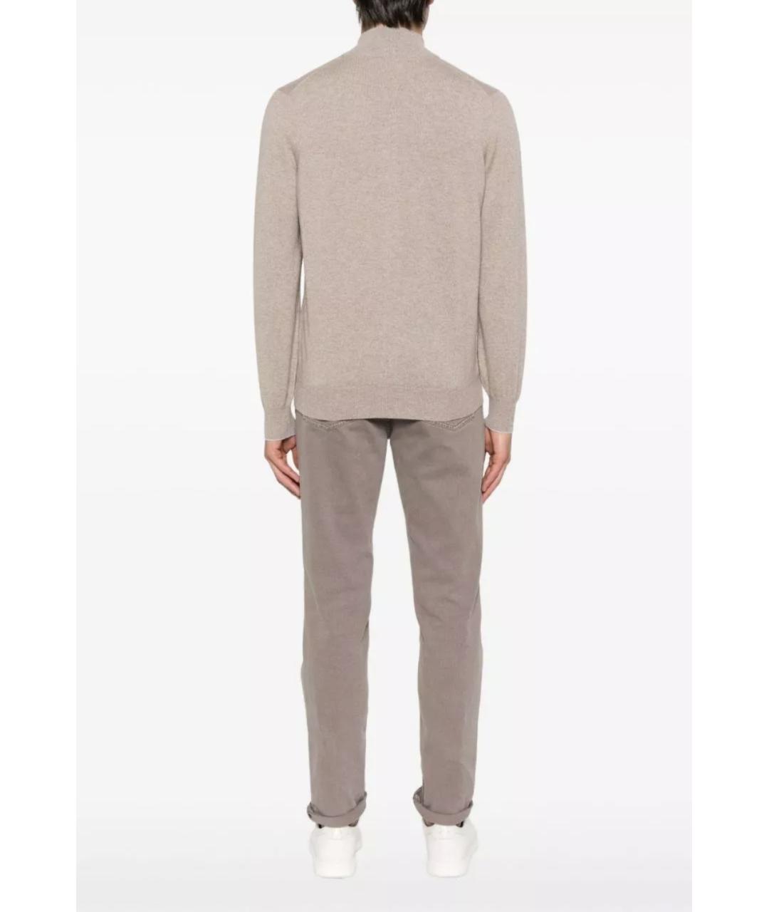 BRUNELLO CUCINELLI Бежевый кашемировый кардиган, фото 3