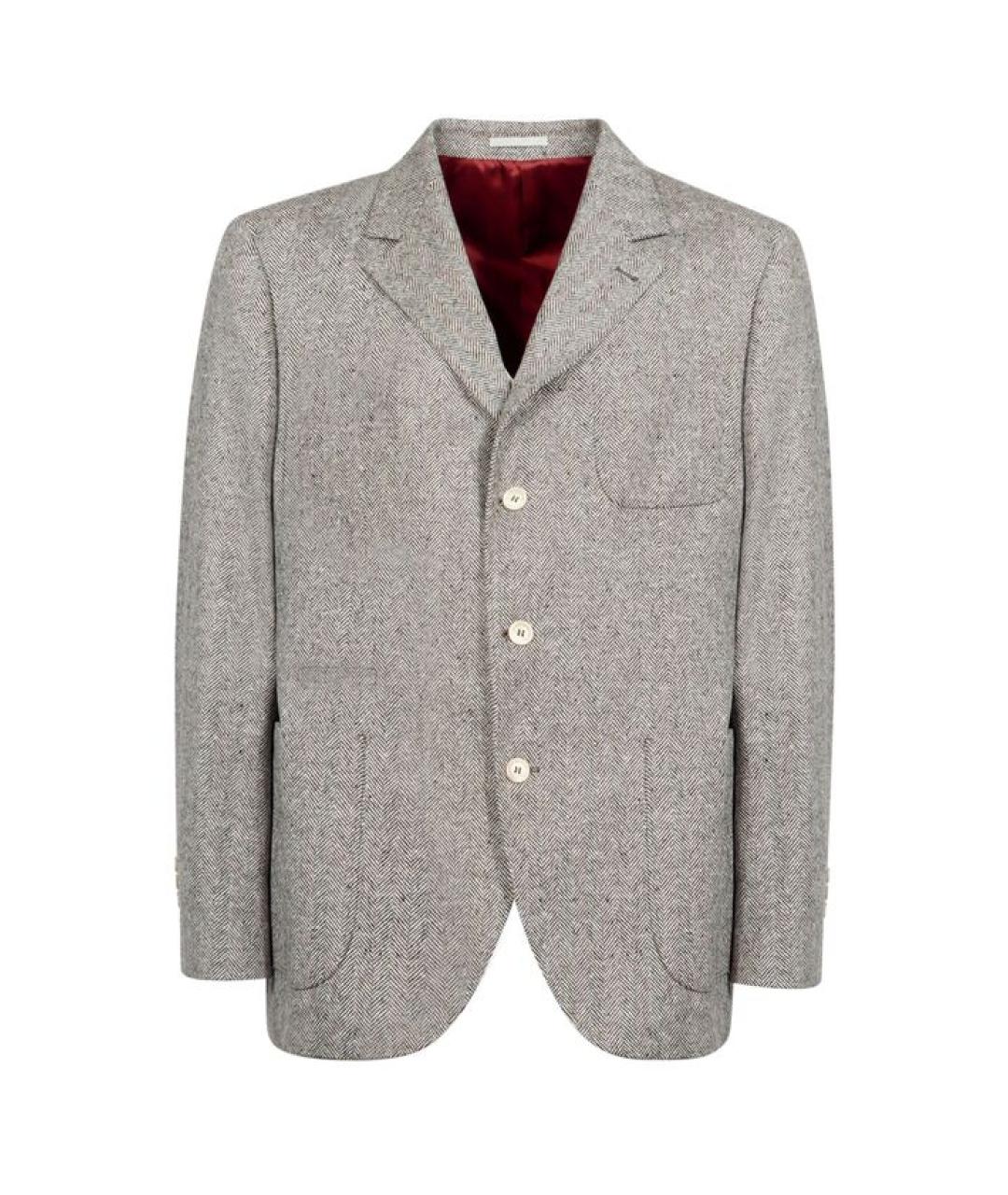 BRUNELLO CUCINELLI Бежевый шерстяной пиджак, фото 1