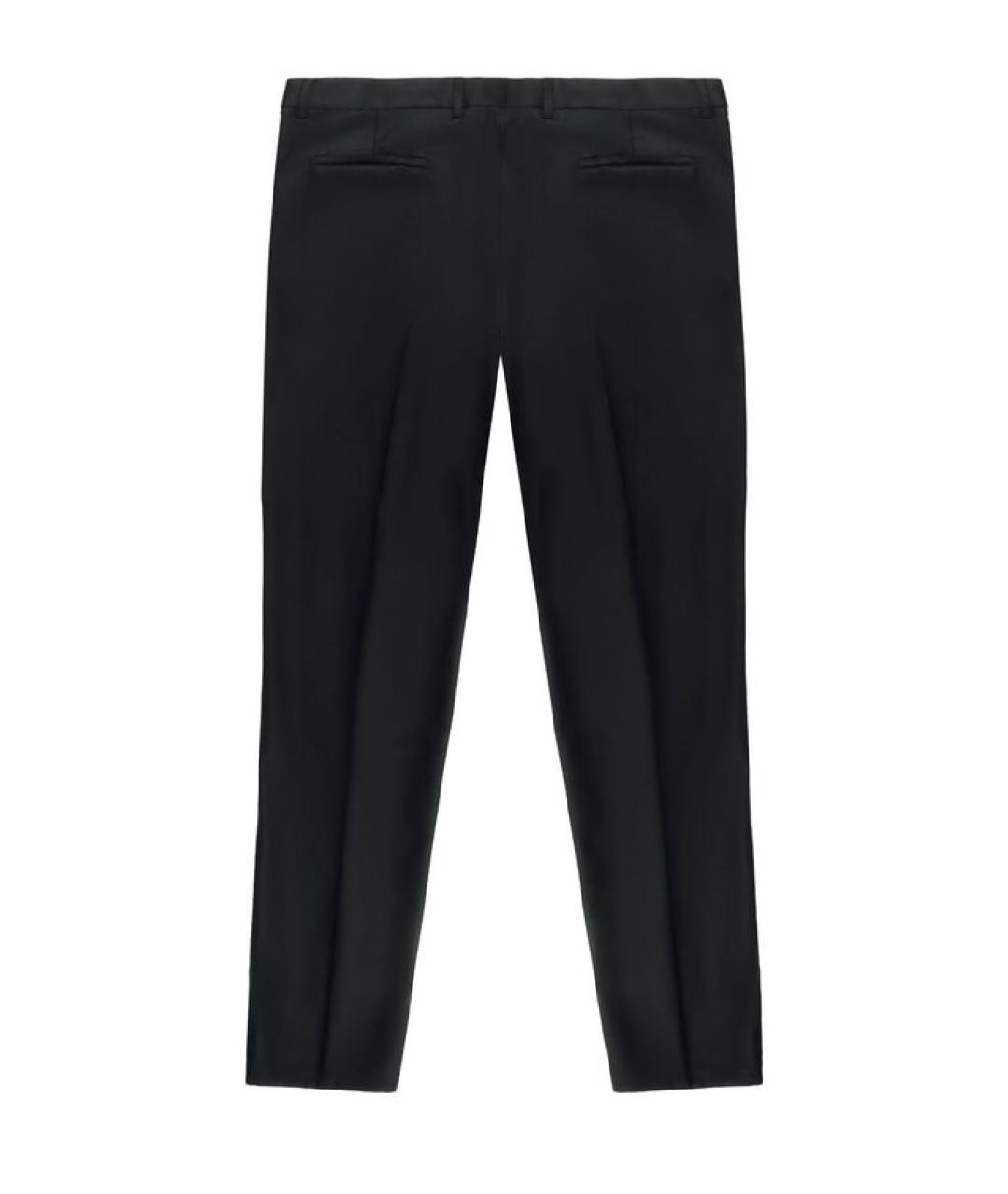 BRUNELLO CUCINELLI Черные шерстяные классические брюки, фото 2