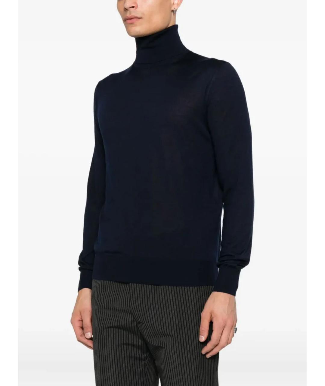 SAINT LAURENT Синяя кашемировая водолазка, фото 2