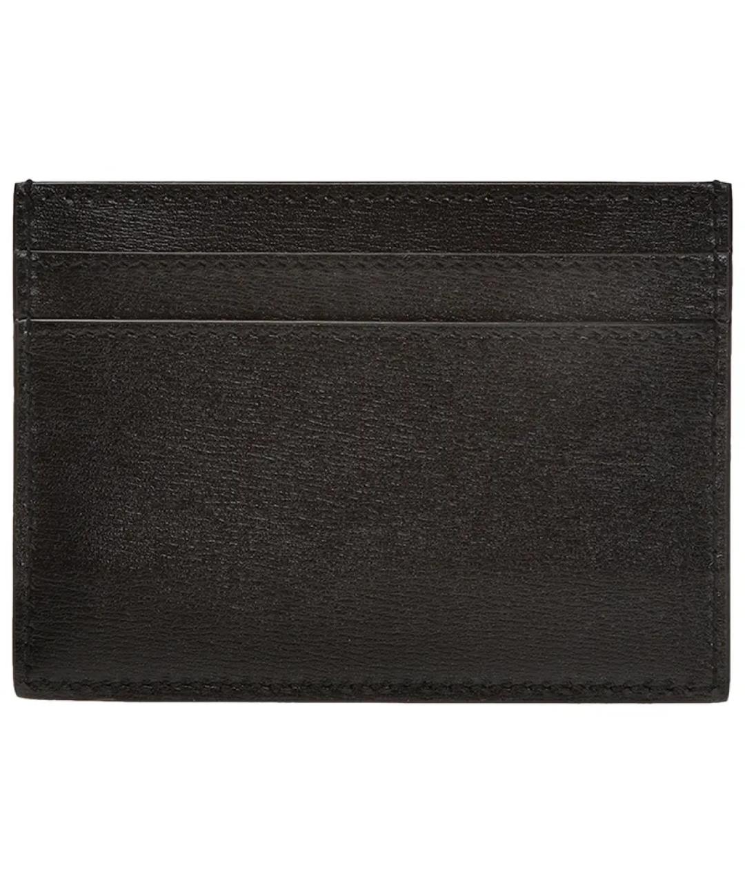 SAINT LAURENT Черный кожаный кардхолдер, фото 2