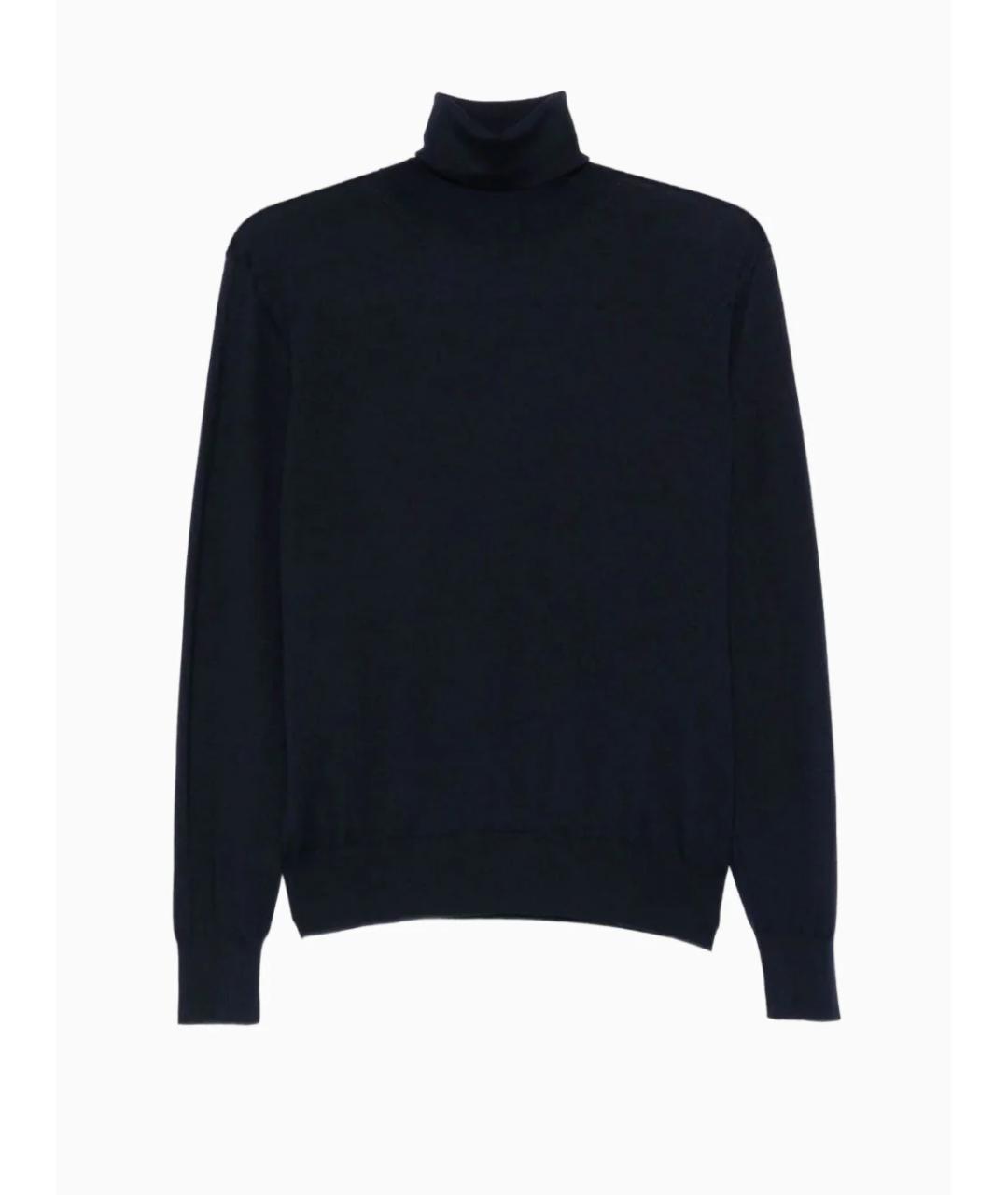 SAINT LAURENT Темно-синяя шерстяная водолазка, фото 5