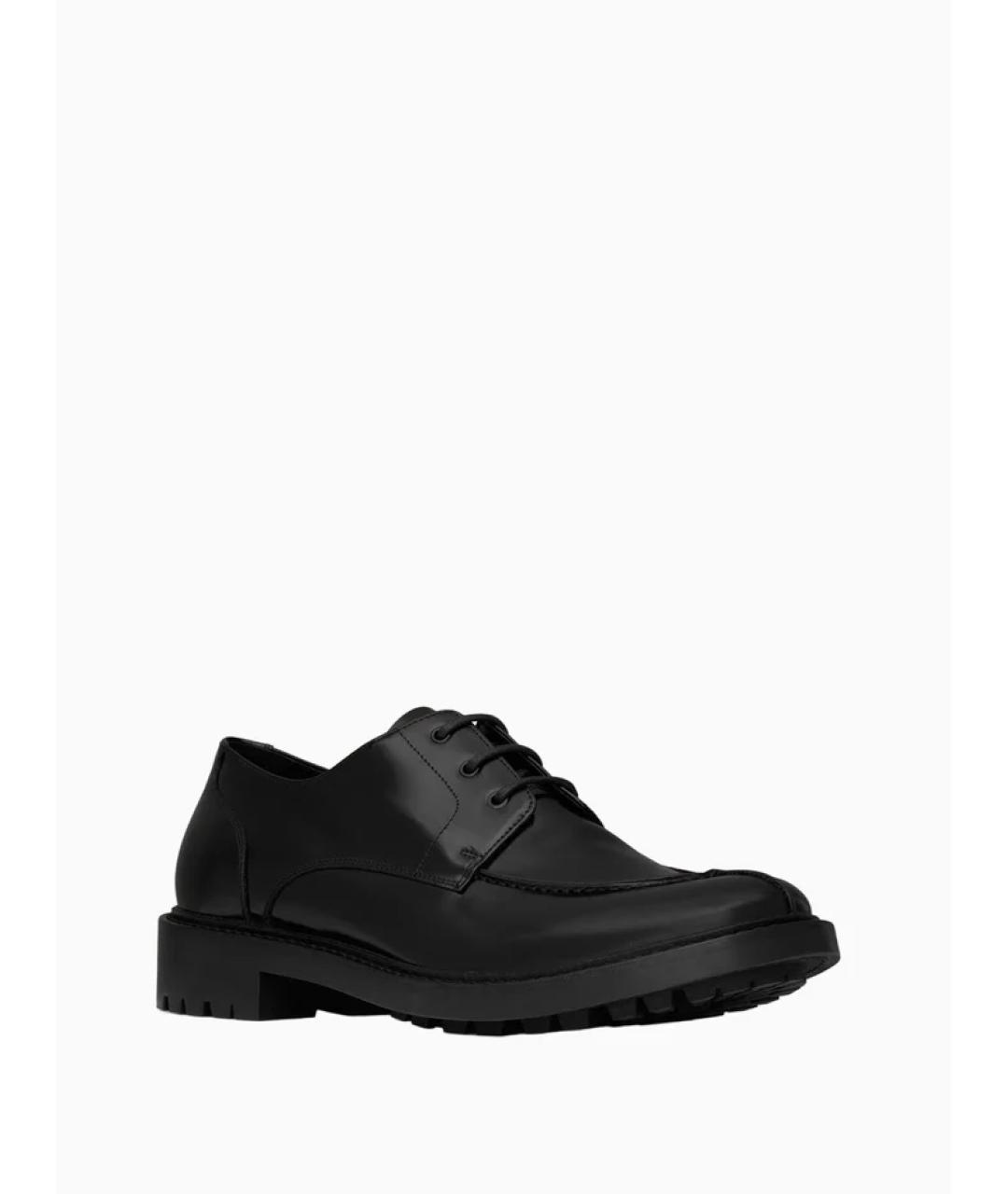 SAINT LAURENT Черные кожаные туфли, фото 3