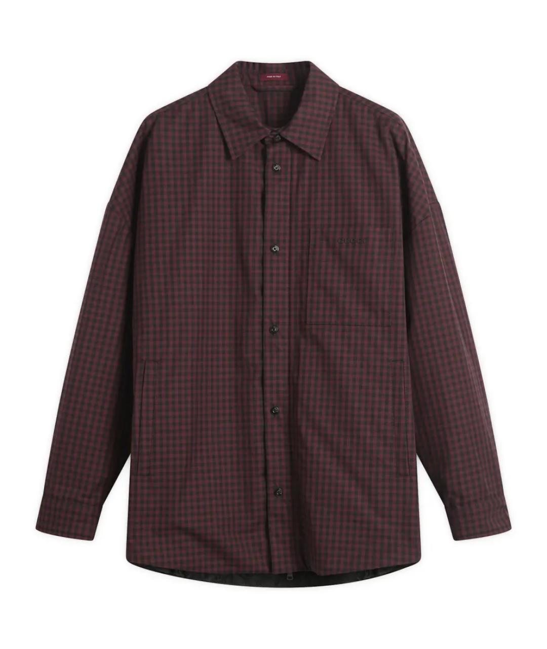 GUCCI Бордовая хлопковая куртка, фото 1