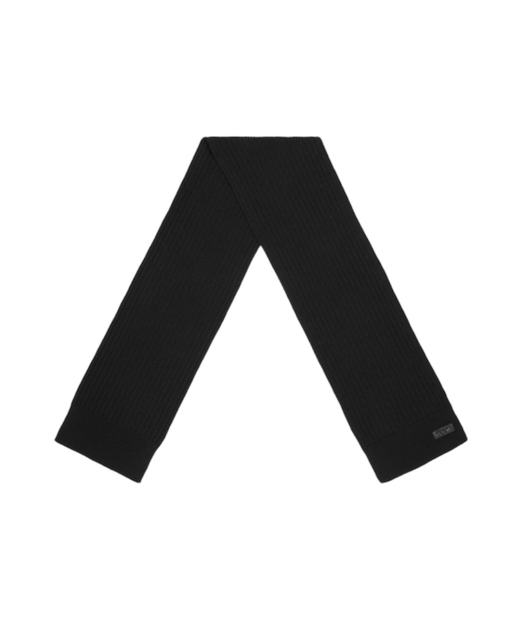 GUCCI Черный шарф, фото 2