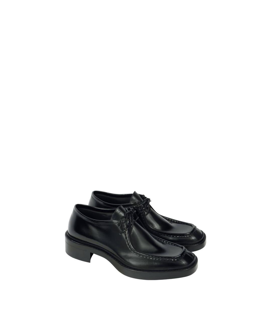 SAINT LAURENT Черные кожаные туфли, фото 2