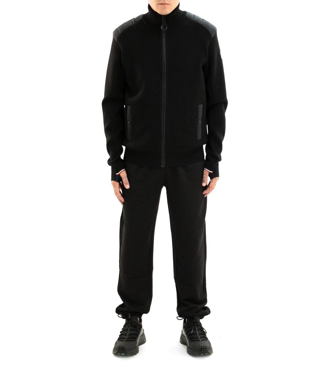 MONCLER Черная шерстяная куртка, фото 2