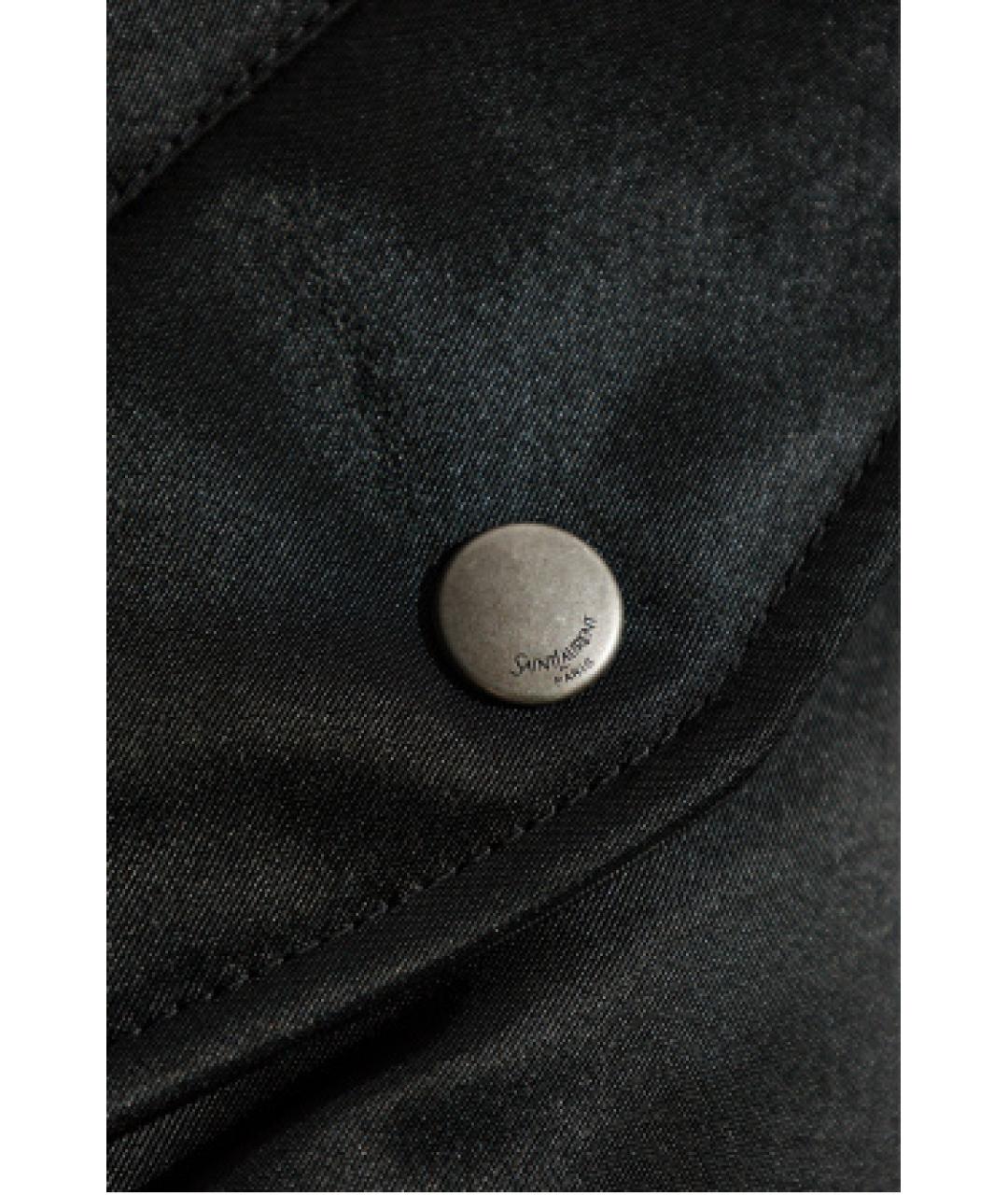 SAINT LAURENT Черная полиамидовая куртка, фото 4