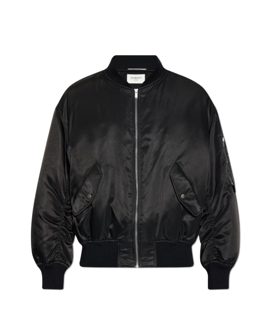 SAINT LAURENT Черная полиамидовая куртка, фото 1