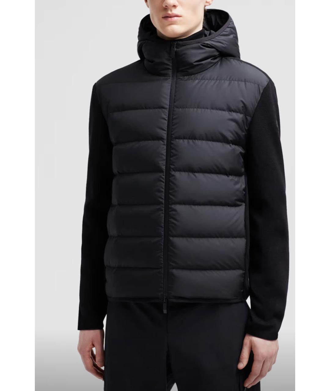 MONCLER Черная шерстяная куртка, фото 2