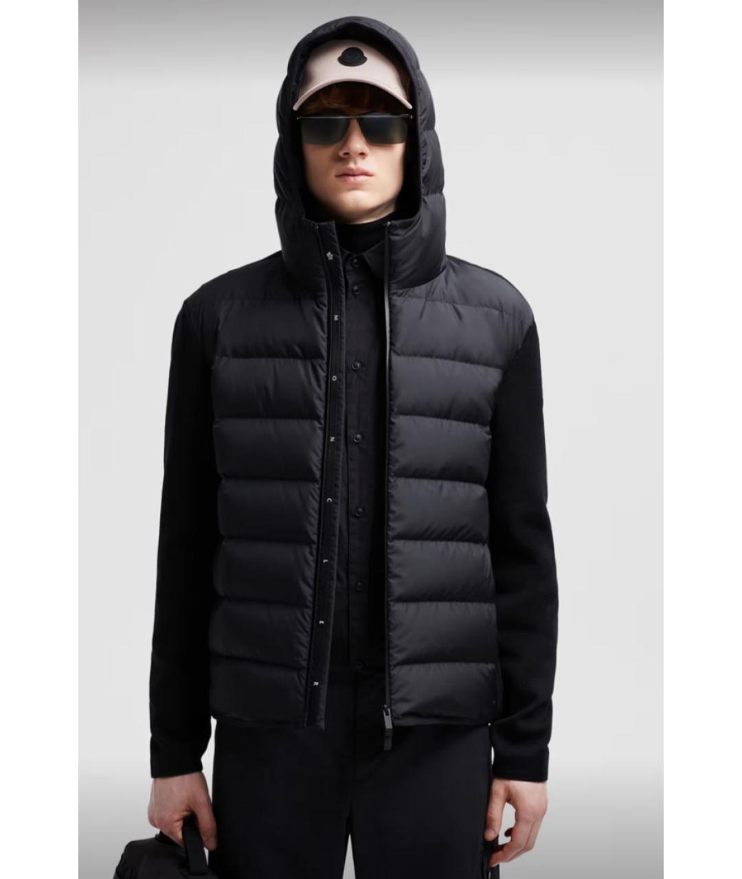 MONCLER Черная шерстяная куртка, фото 3